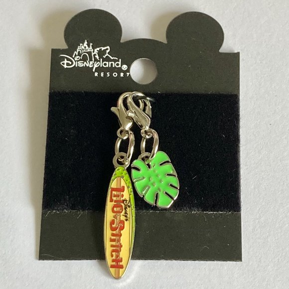 Disney Lilo & Stitch Charm Clip-On Surfboard Palm Leaf Zipper Pull Purse Aulani - Picture 6 of 8